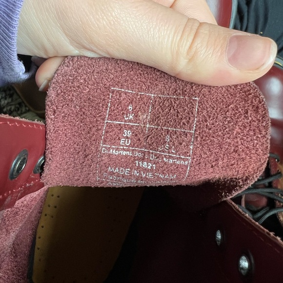 1460 Smooth Leather Dr. Martens in Cherry Size 8 - Picture 6 of 6